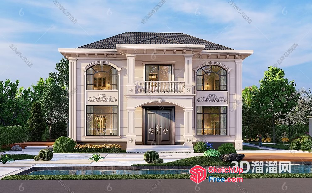 Classical European-Style Villa 3D SketchUp File