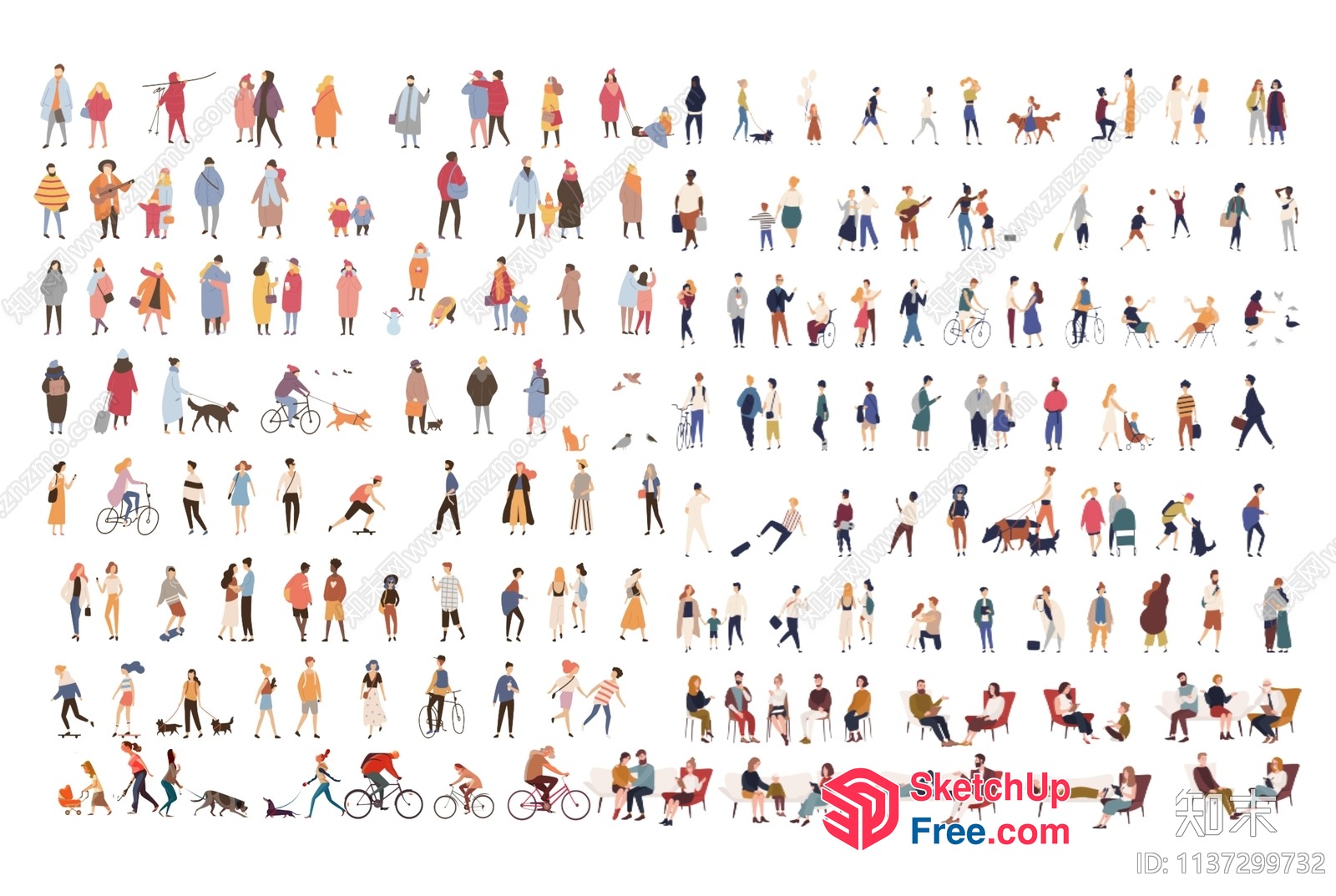 People From Various Walks Of Life 3D SketchUp File