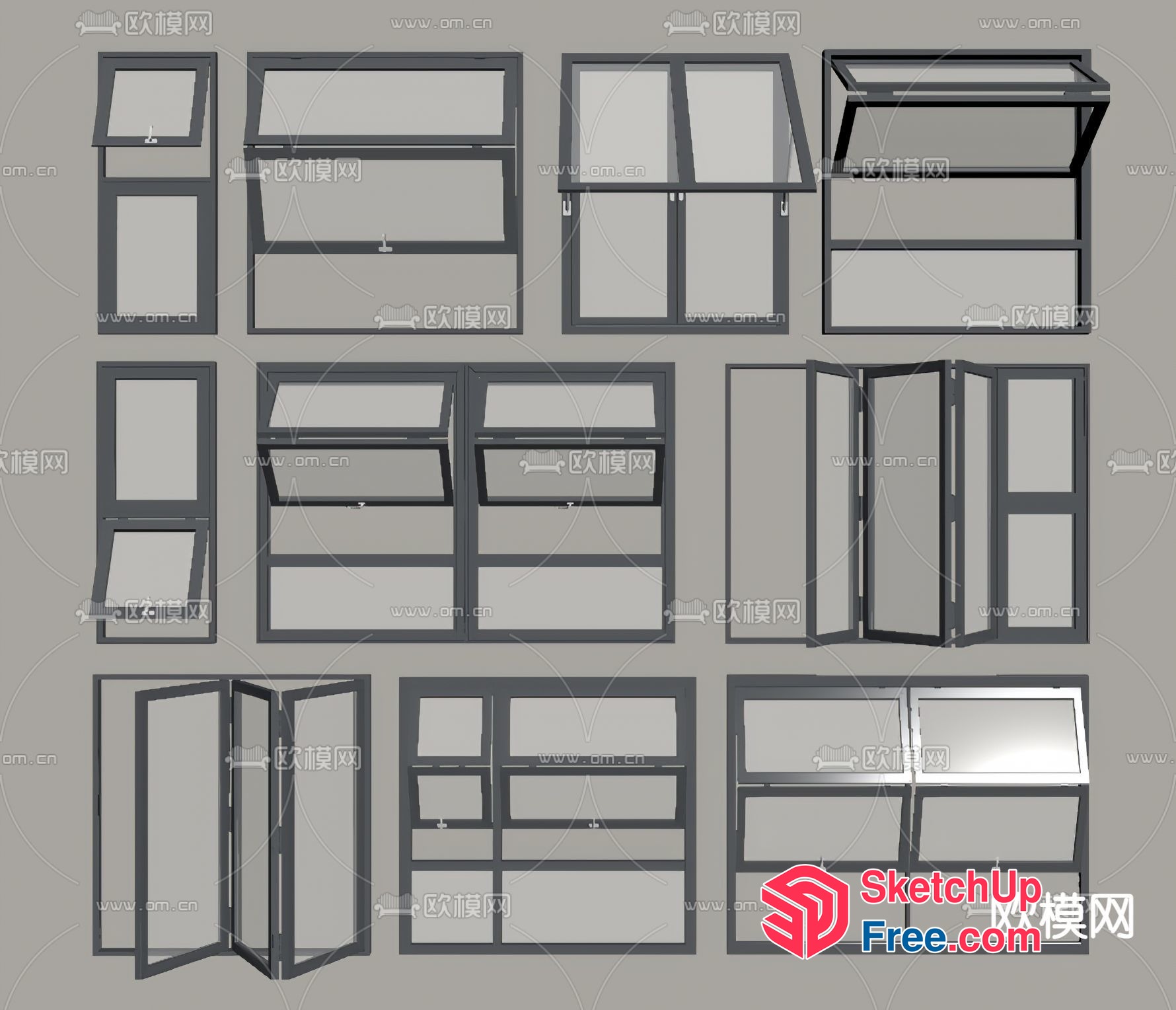 Various Window Styles And Designs 3D SketchUp File