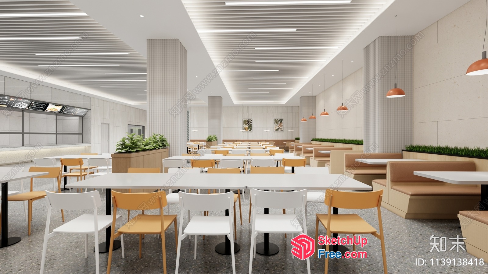 Modern Minimalist Office Space Interior 3D SketchUp File