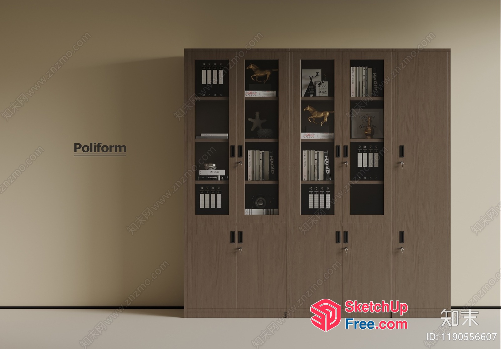 Poliform Bookcase 3D SketchUp File