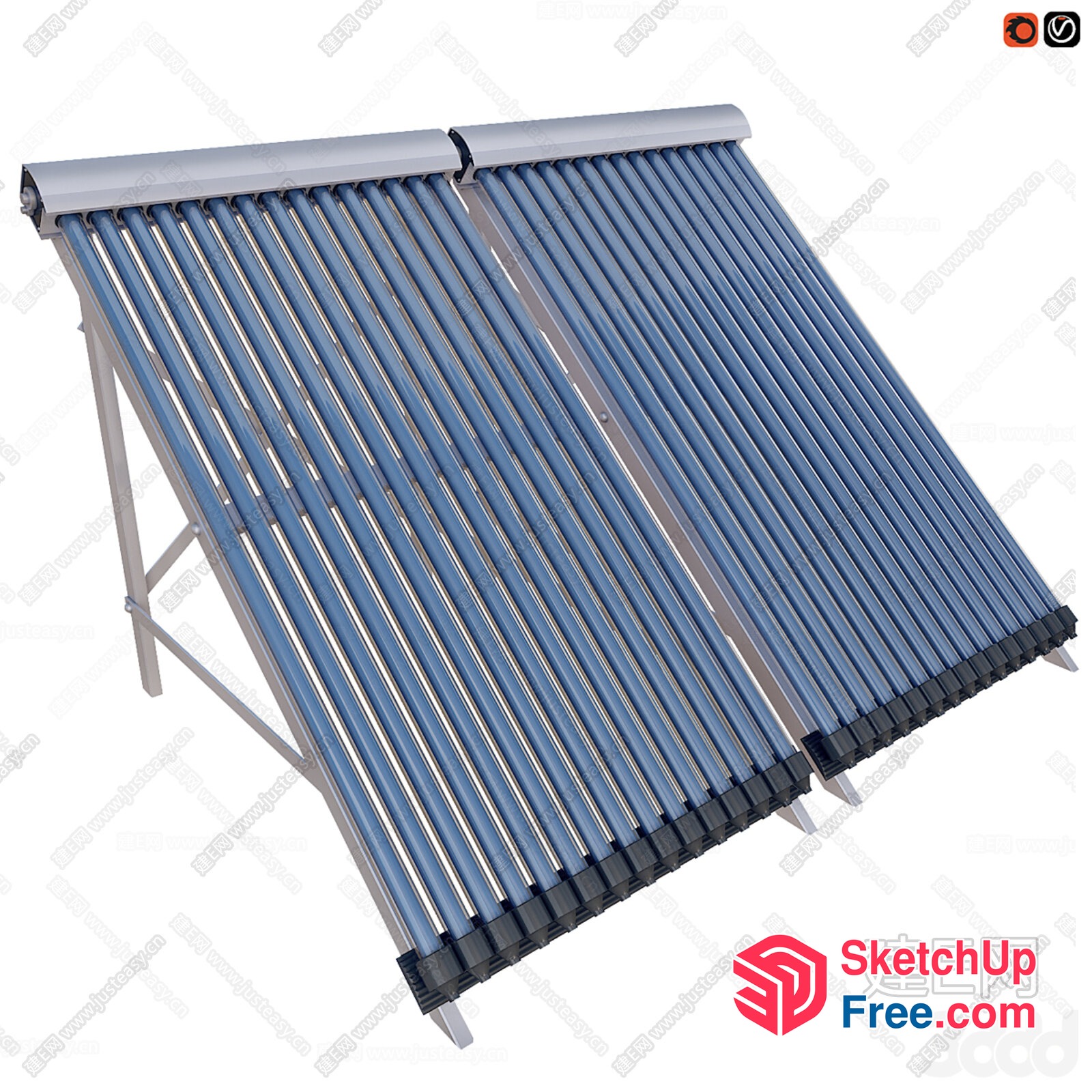 Solar Water Heater System 3D SketchUp File