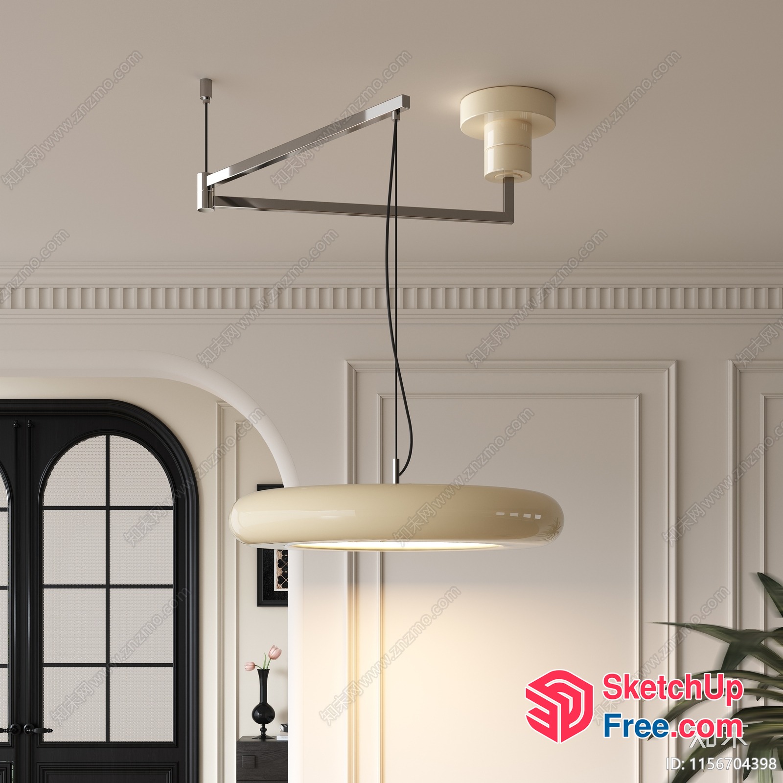 Classic Moulding In Creamy Style 3D SketchUp File