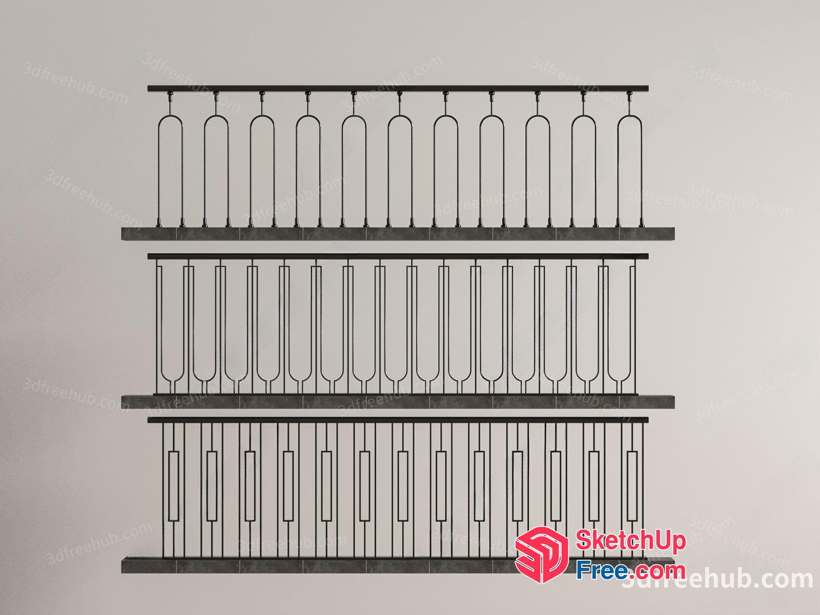 Balcony Railing Design 3D SketchUp File