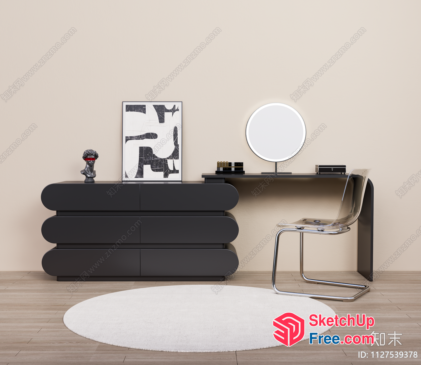 Modern Minimalist Interior Design 3D SketchUp File