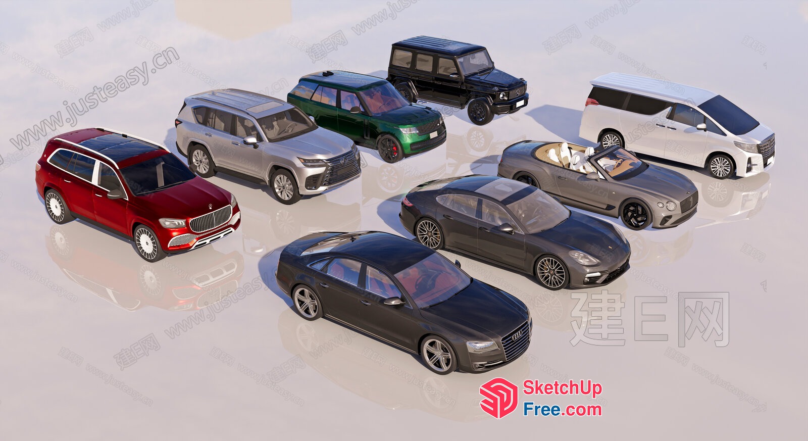 A Collection Of Modern Cars 3D SketchUp File