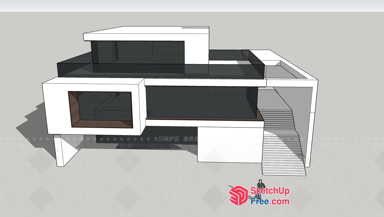 Contemporary Modern Exterior Villa 3D SketchUp File