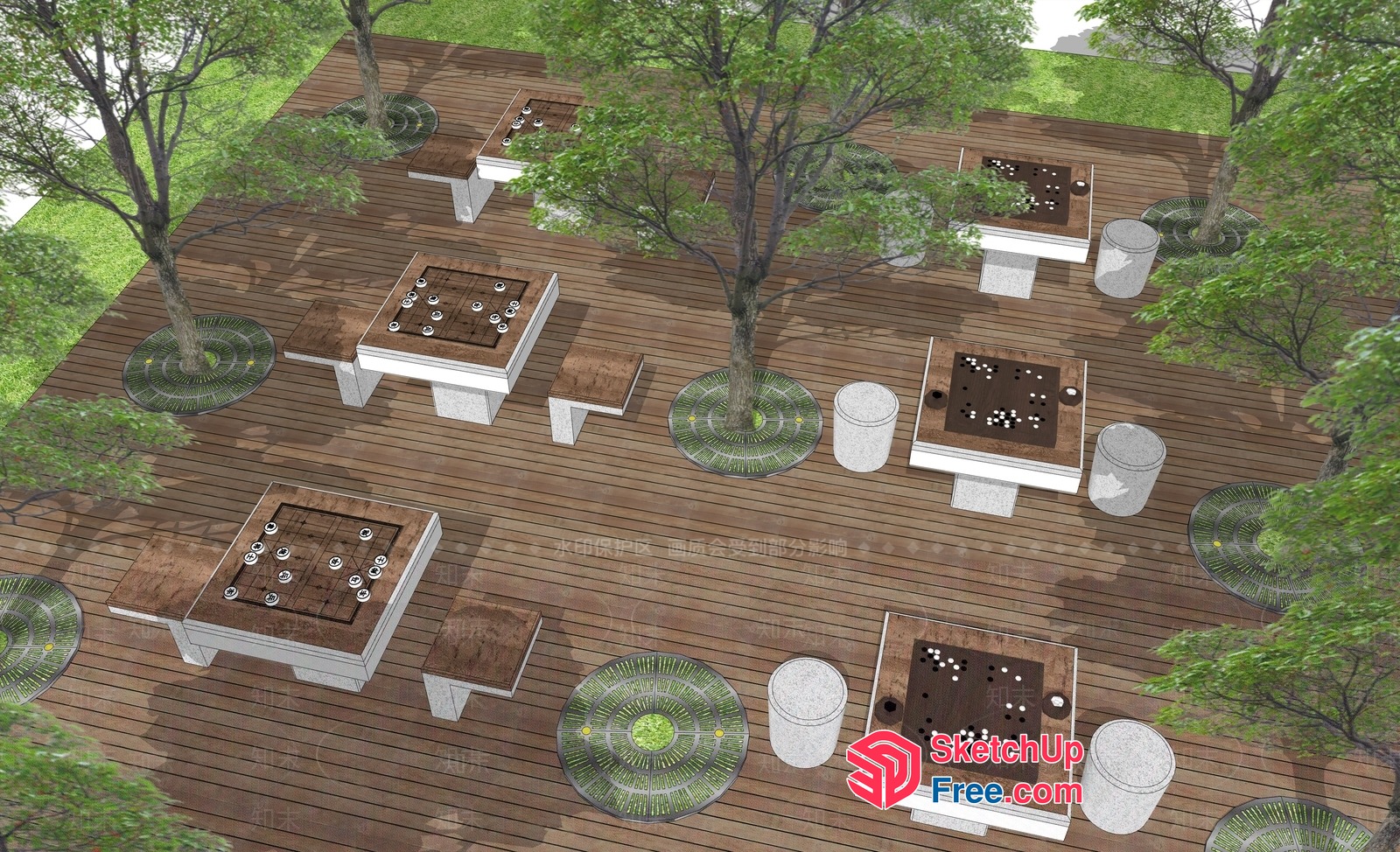 Outdoor Furniture And Decor For A Serene Gathering Space 3D SketchUp File
