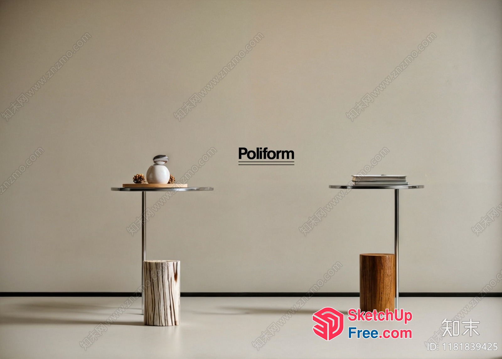 Poliform Pillars And Tables 3D SketchUp File