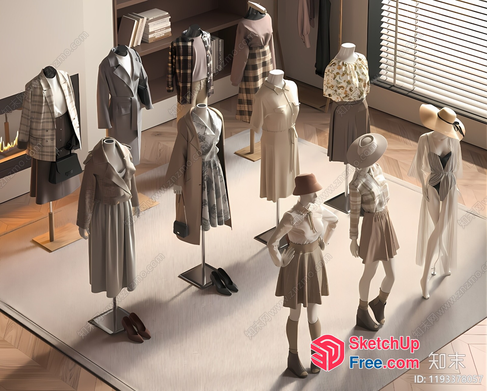 Elegant Fashion Display 3D SketchUp File