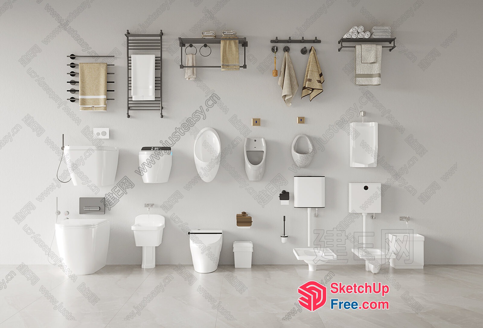 Bathroom Fixtures And Accessories 3D SketchUp File
