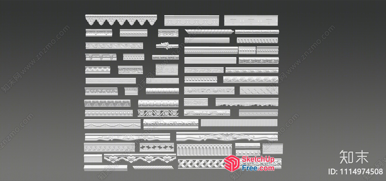 Ornate Moulding Designs 3D SketchUp File
