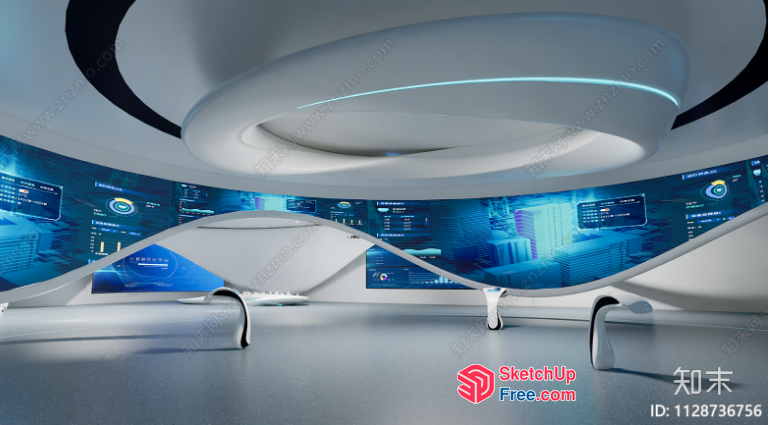 Futuristic Interior Design Concept 3D SketchUp File