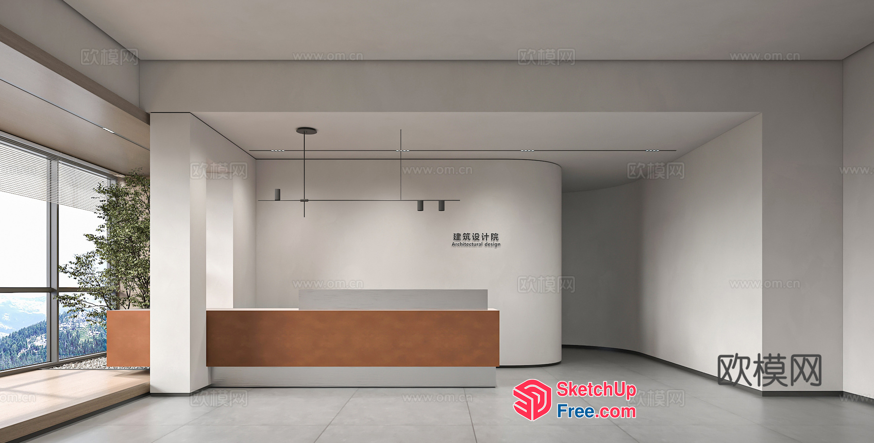 Architectural Design Office Space 3D SketchUp File