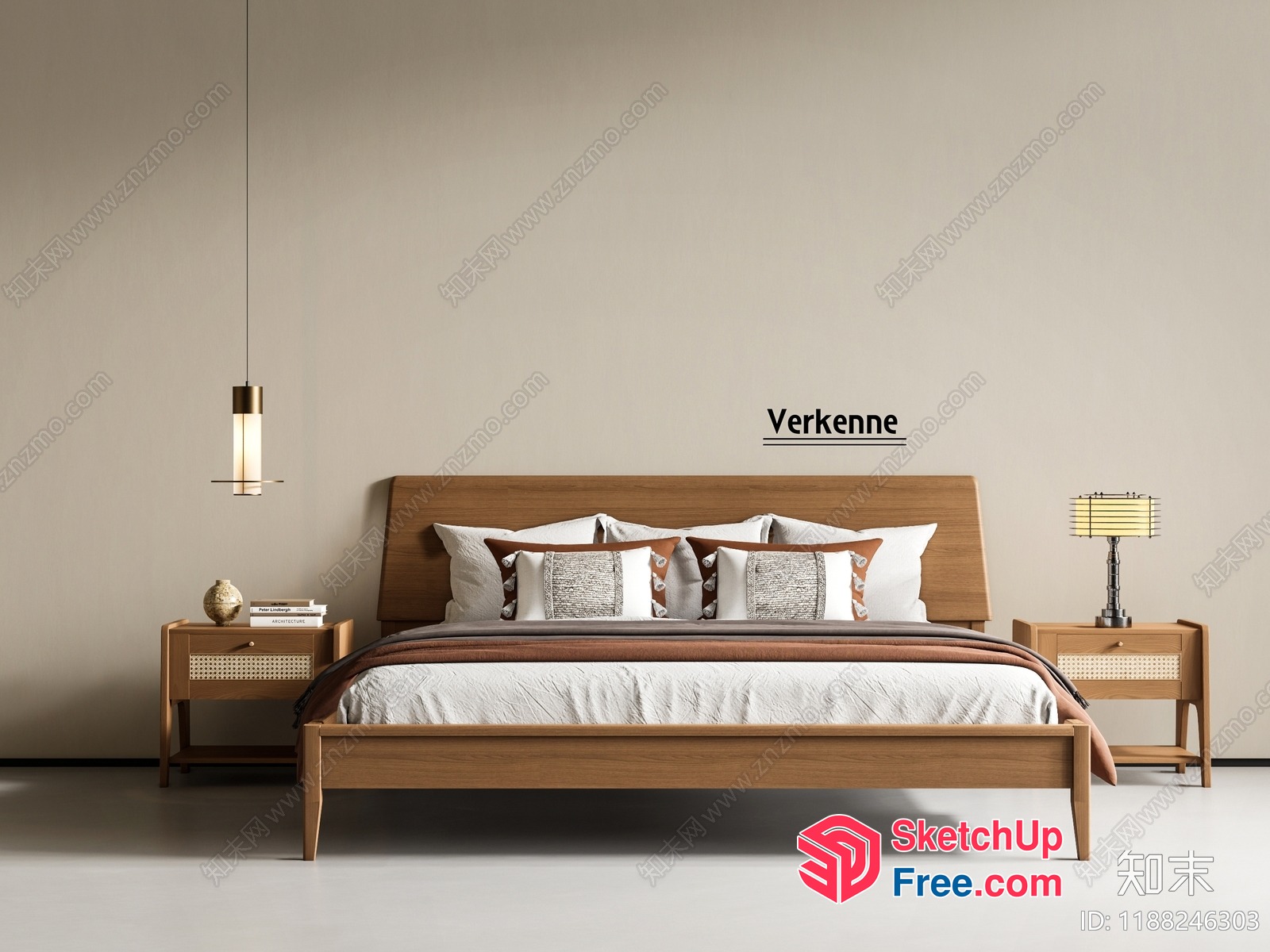 Minimalist Nordic Style Bedroom Furniture Set 3D SketchUp File
