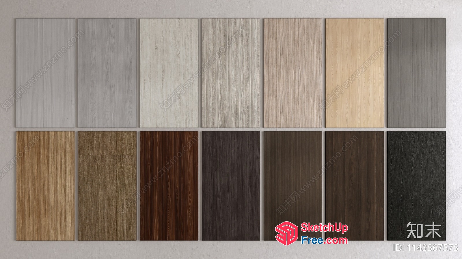 16 Different Types Of Wood Paneling 3D SketchUp File