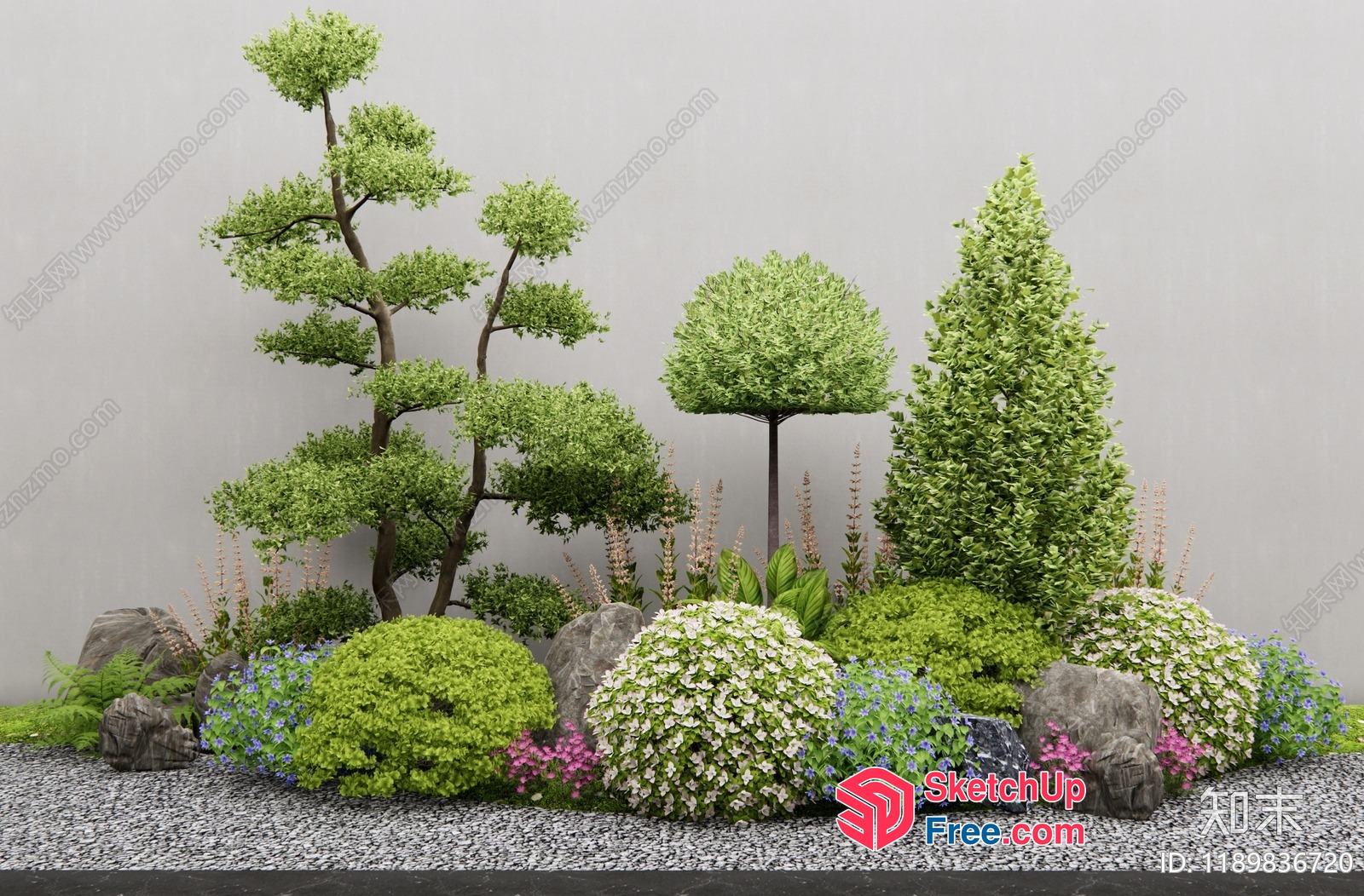 Serene Japanese Landscape 3D SketchUp File