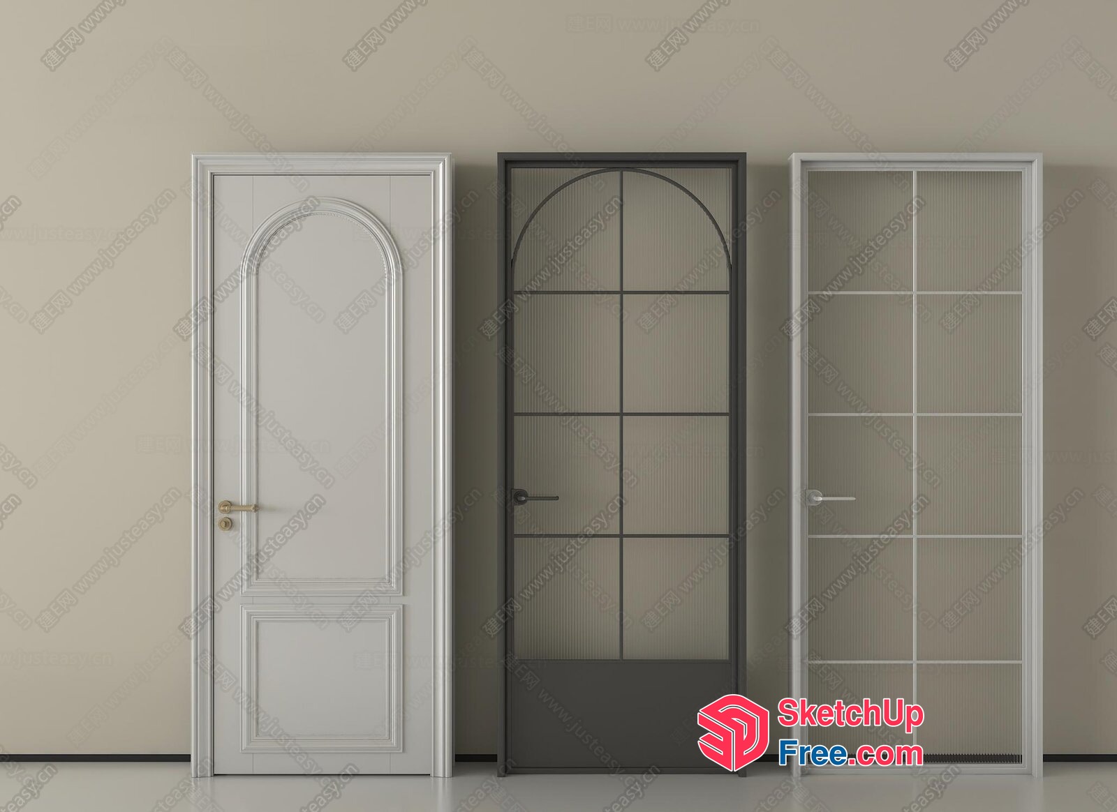 Elegant Doors In Various Styles 3D SketchUp File