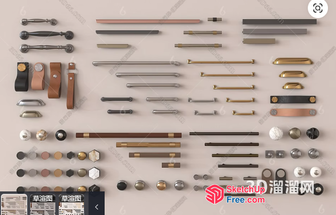 Various Hardware Pieces 3D SketchUp File