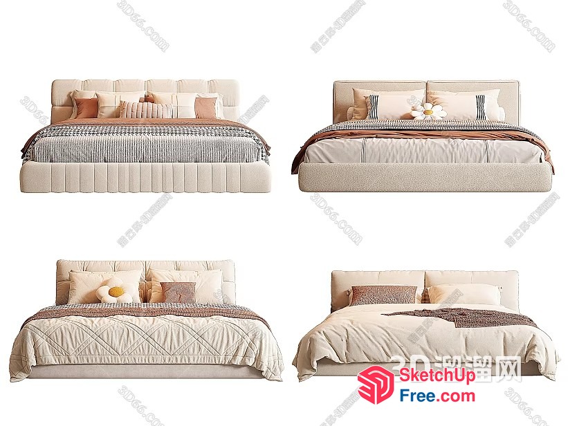 Modern Bedroom Furniture Set 3D SketchUp File