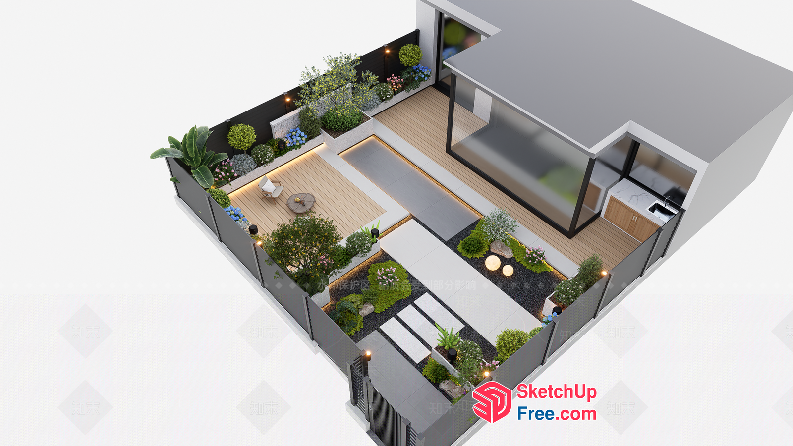 Modern Minimalist Villa With Sleek Exterior And Spacious Interior 3D SketchUp File