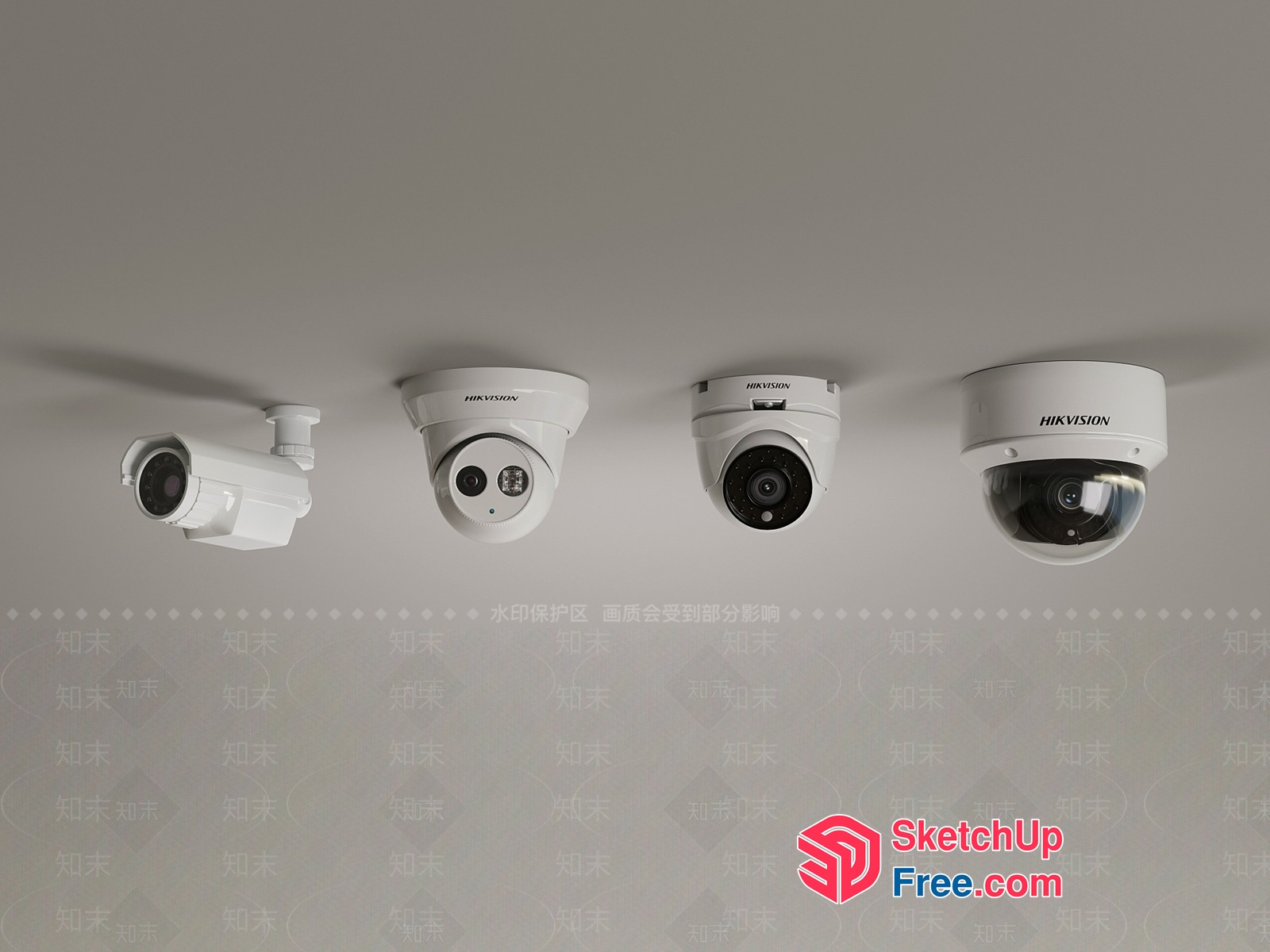 Surveillance Cameras 3D SketchUp File