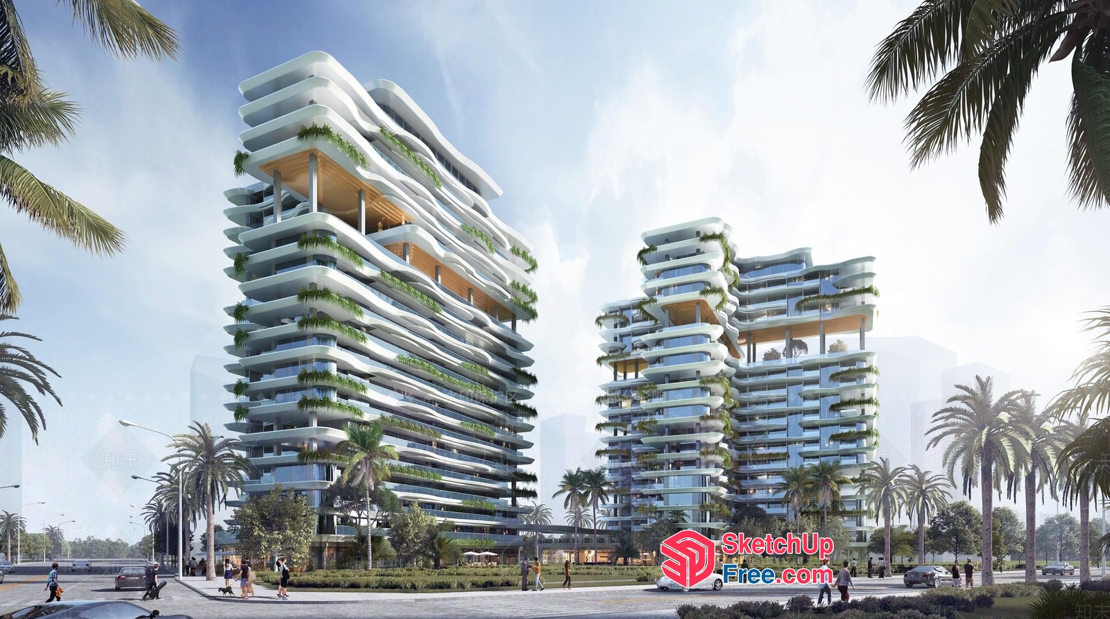 Modern Tropical Architecture 3D SketchUp File