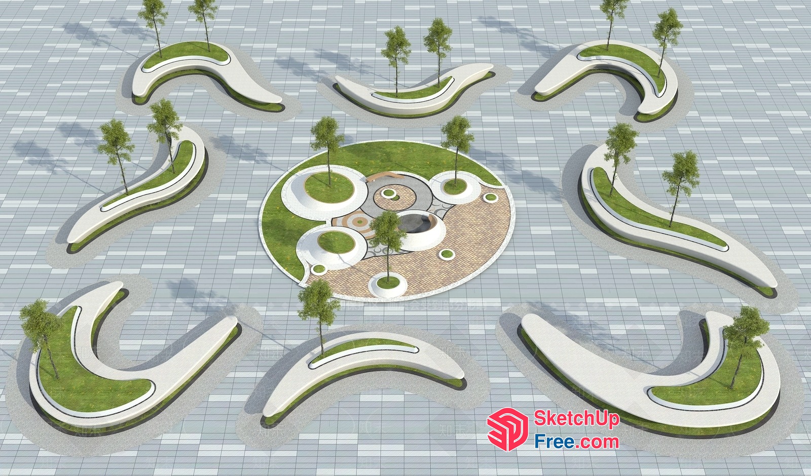 Unique Modern Outdoor Furniture Collection 3D SketchUp File