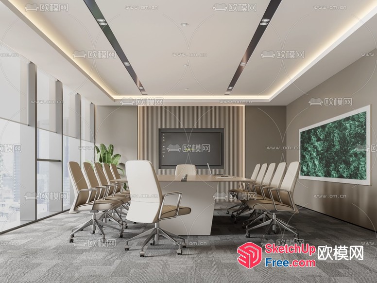 Modern Conference Room With Sleek Design 3D SketchUp File