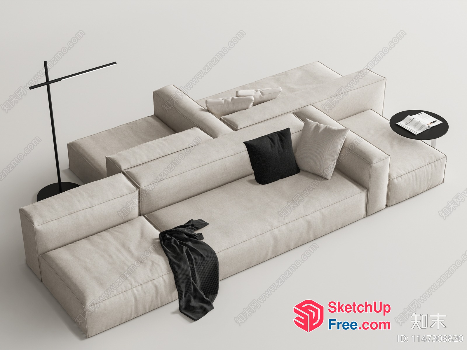 Minimalist Modern Living Room Interior 3D SketchUp File