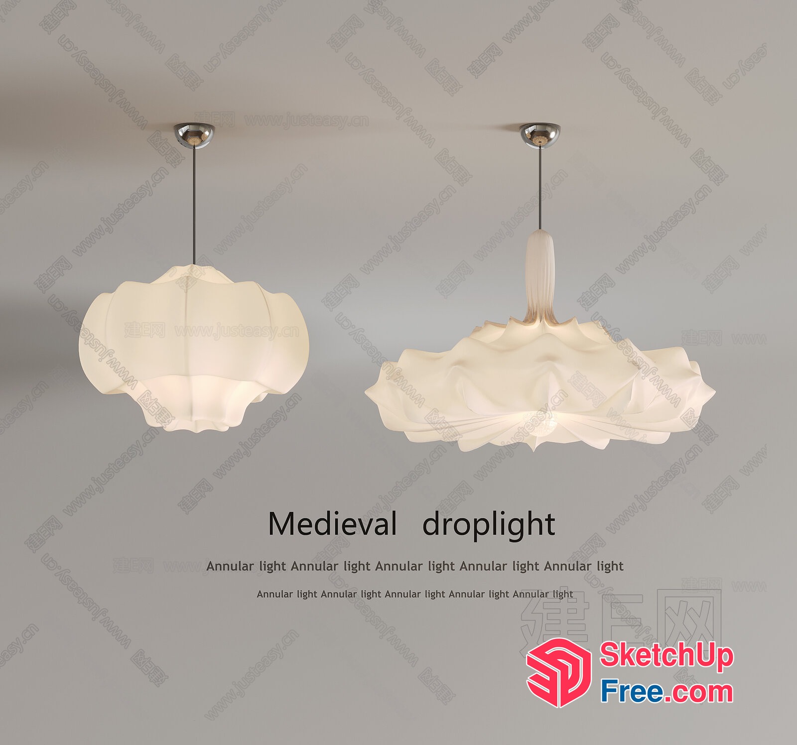 Medieval Droplight Ceiling Light 3D SketchUp File
