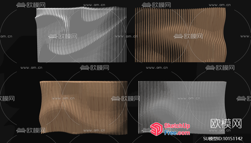 Modern Minimalist Wall Design 3D SketchUp File