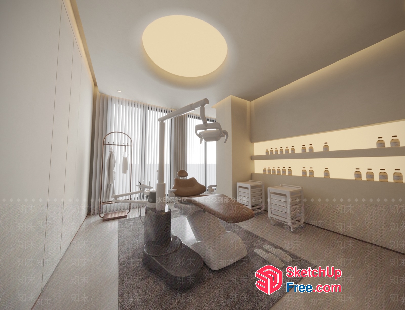 Modern Dental Clinic Interior With Sleek And Minimalist Design 3D SketchUp File