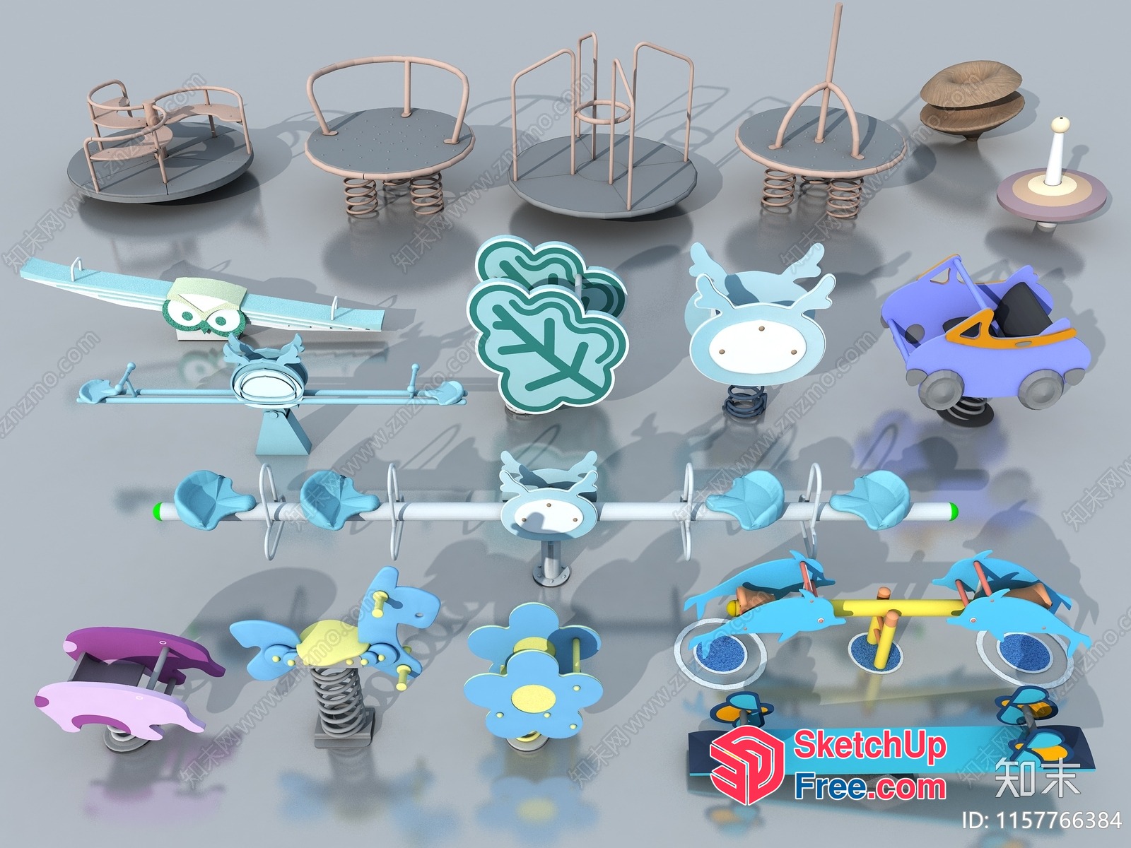 Vibrant Playground Equipment 3D SketchUp File