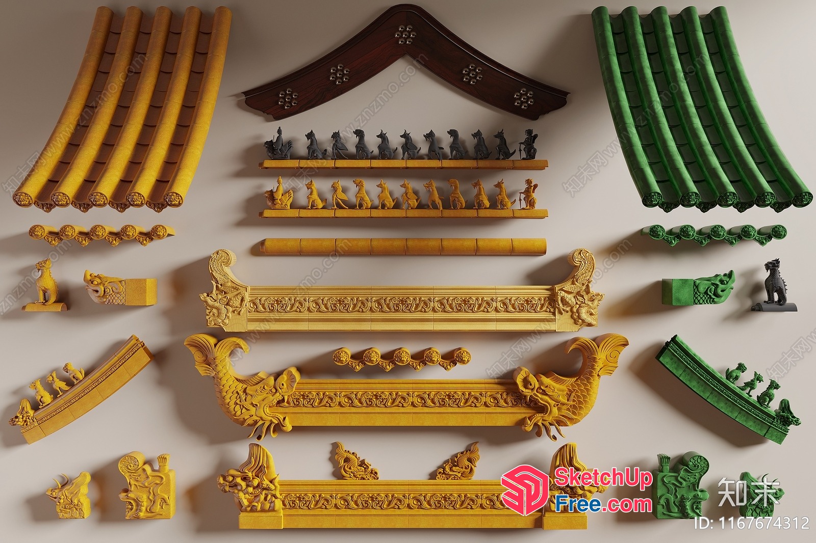 Ornate Carved Decorations And Figurines 3D SketchUp File