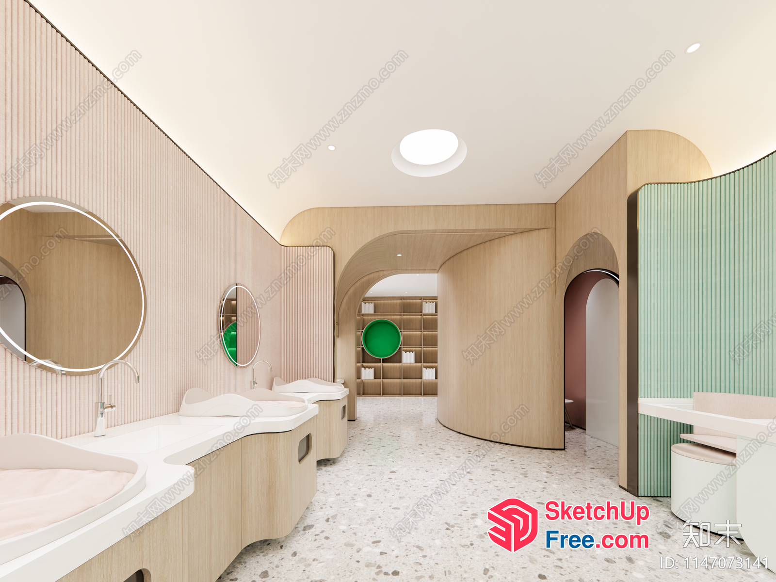 Modern Minimalist Spa Interior Design 3D SketchUp File