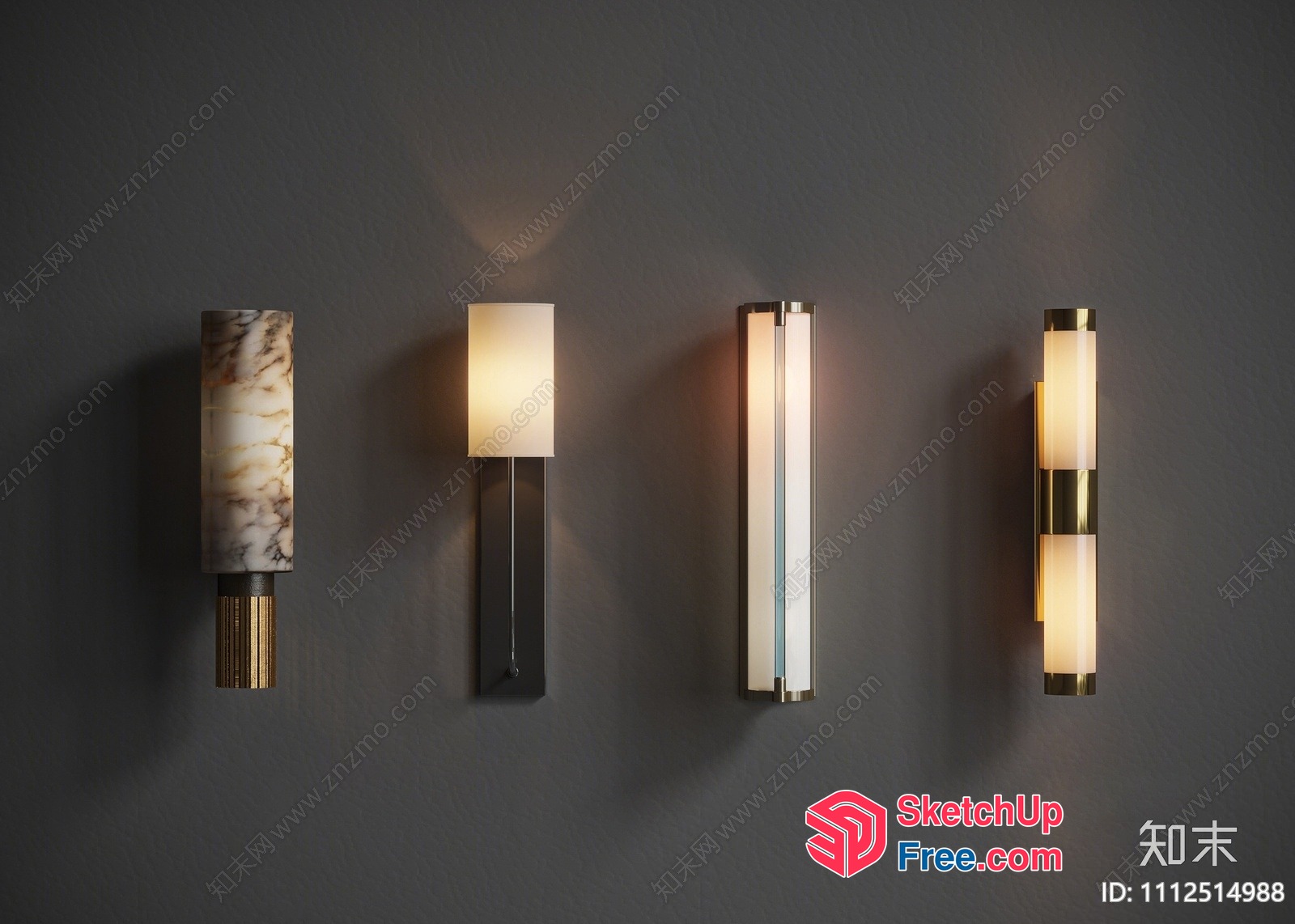 Elegant Wall Lighting Fixtures 3D SketchUp File