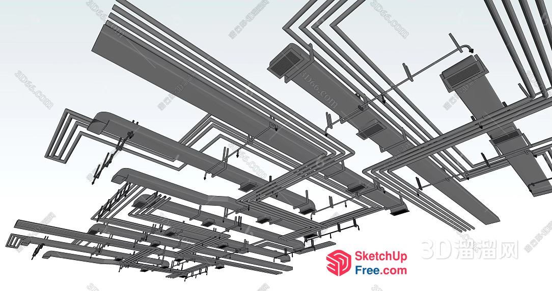 3D Model Of A Commercial Street Cladding 3D SketchUp File