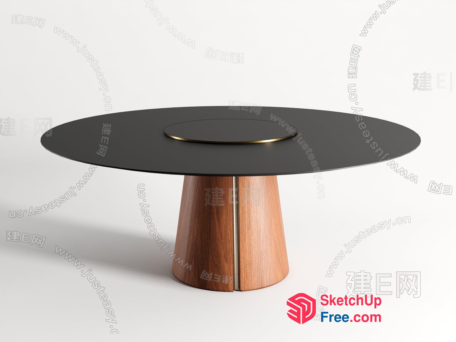Elegant And Modern Round Table Design 3D SketchUp File