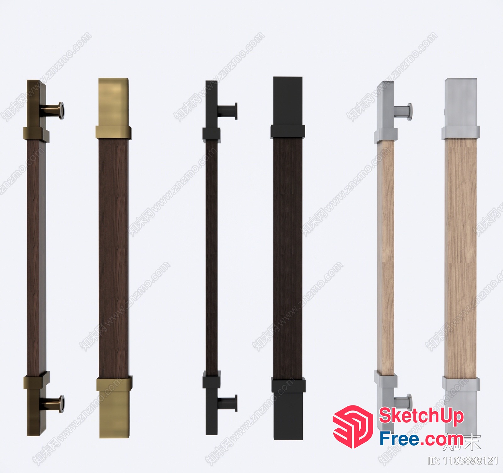 Various Railing Designs For Stairs 3D SketchUp File