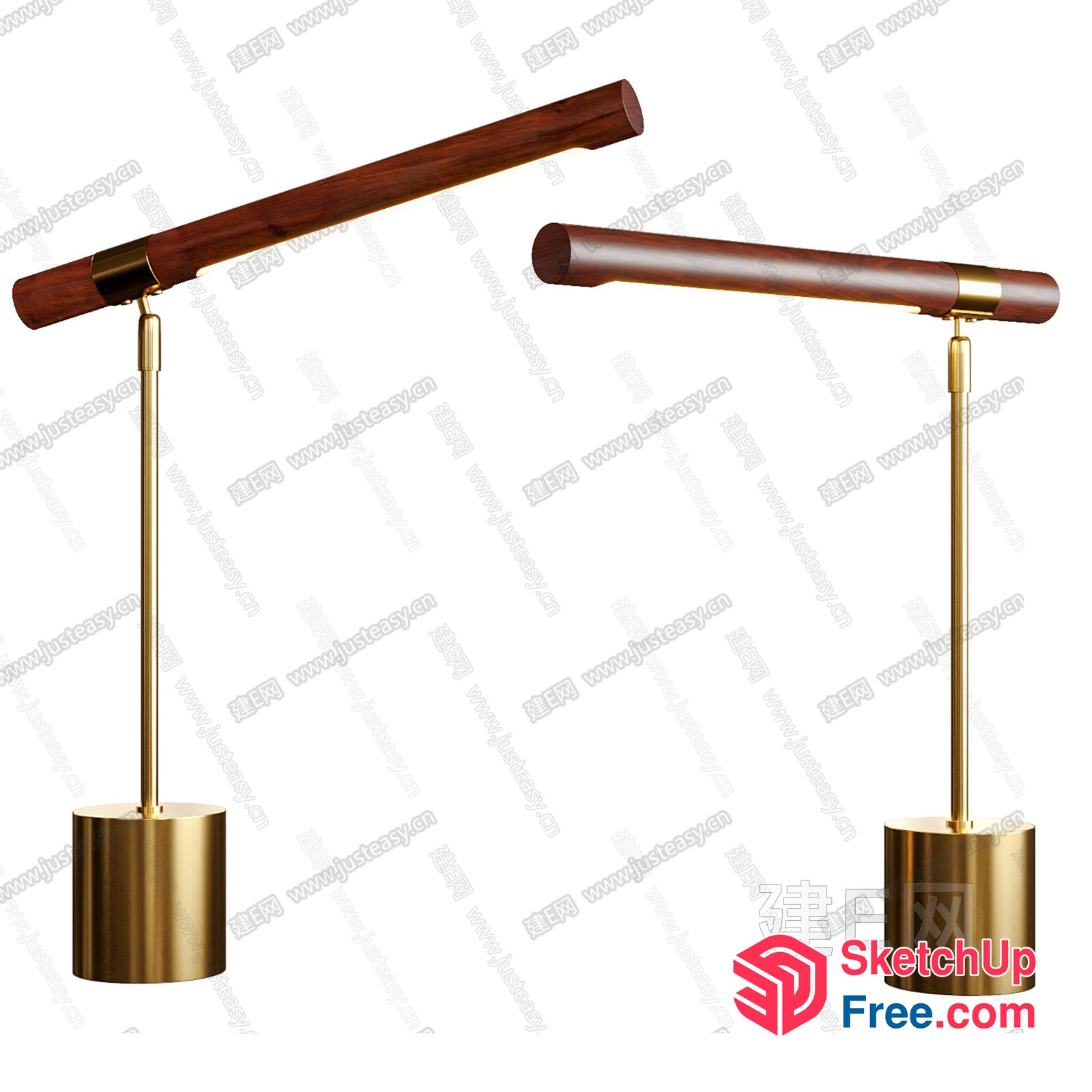 Luxurious Gold And Brown Decorative Lamps 3D SketchUp File