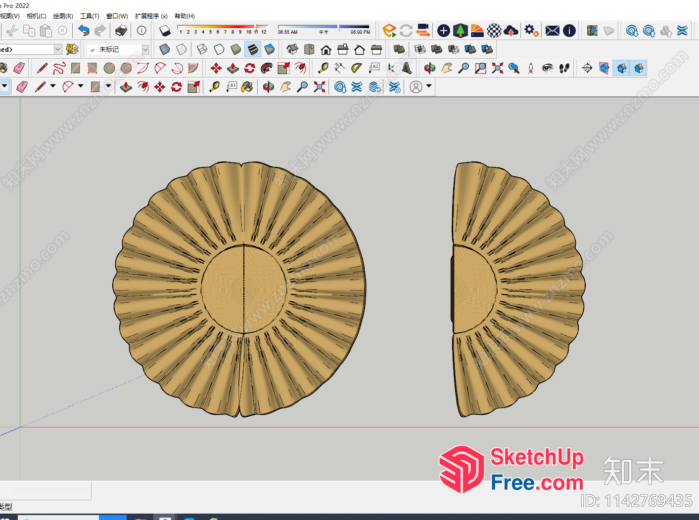 Decorative Shell Ceiling Detail 3D SketchUp File