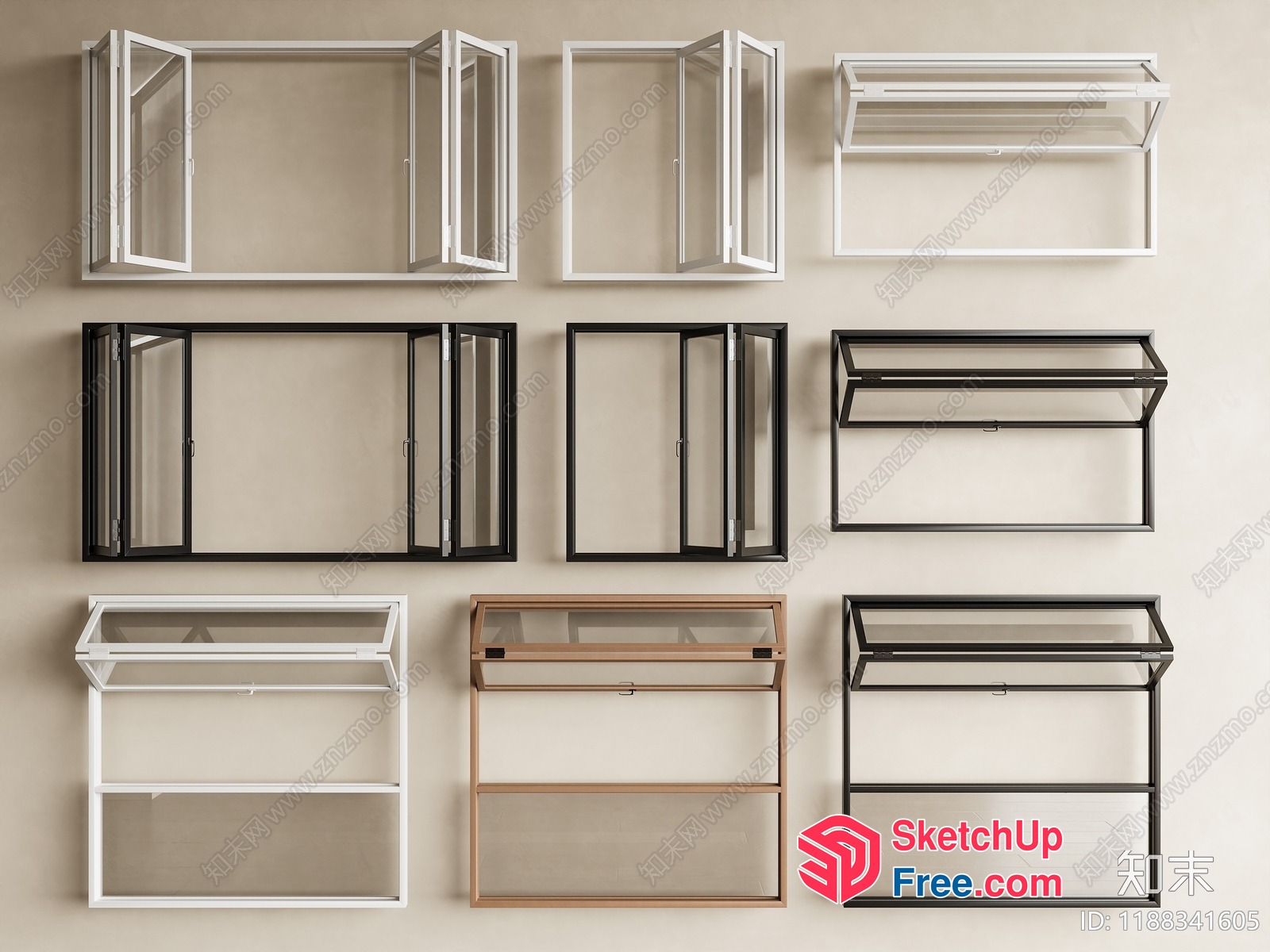 Various Window And Door Frames 3D SketchUp File
