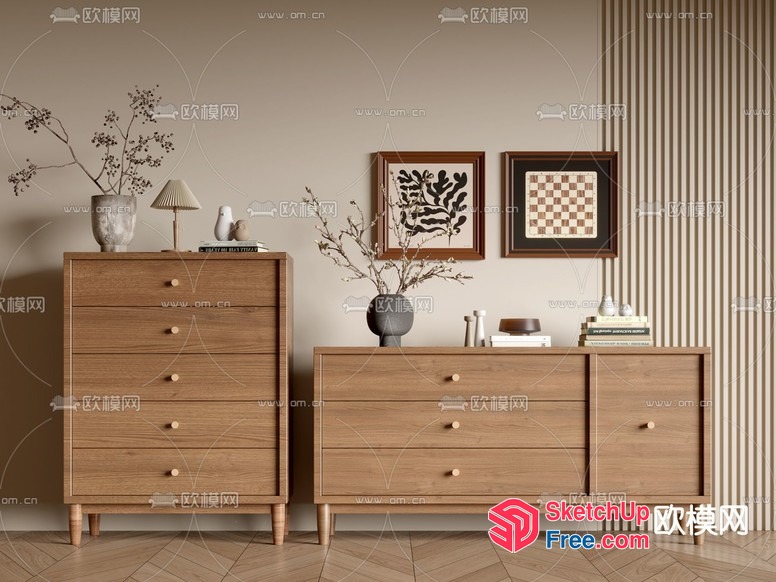 Mid-Century Modern Furniture Set 3D SketchUp File