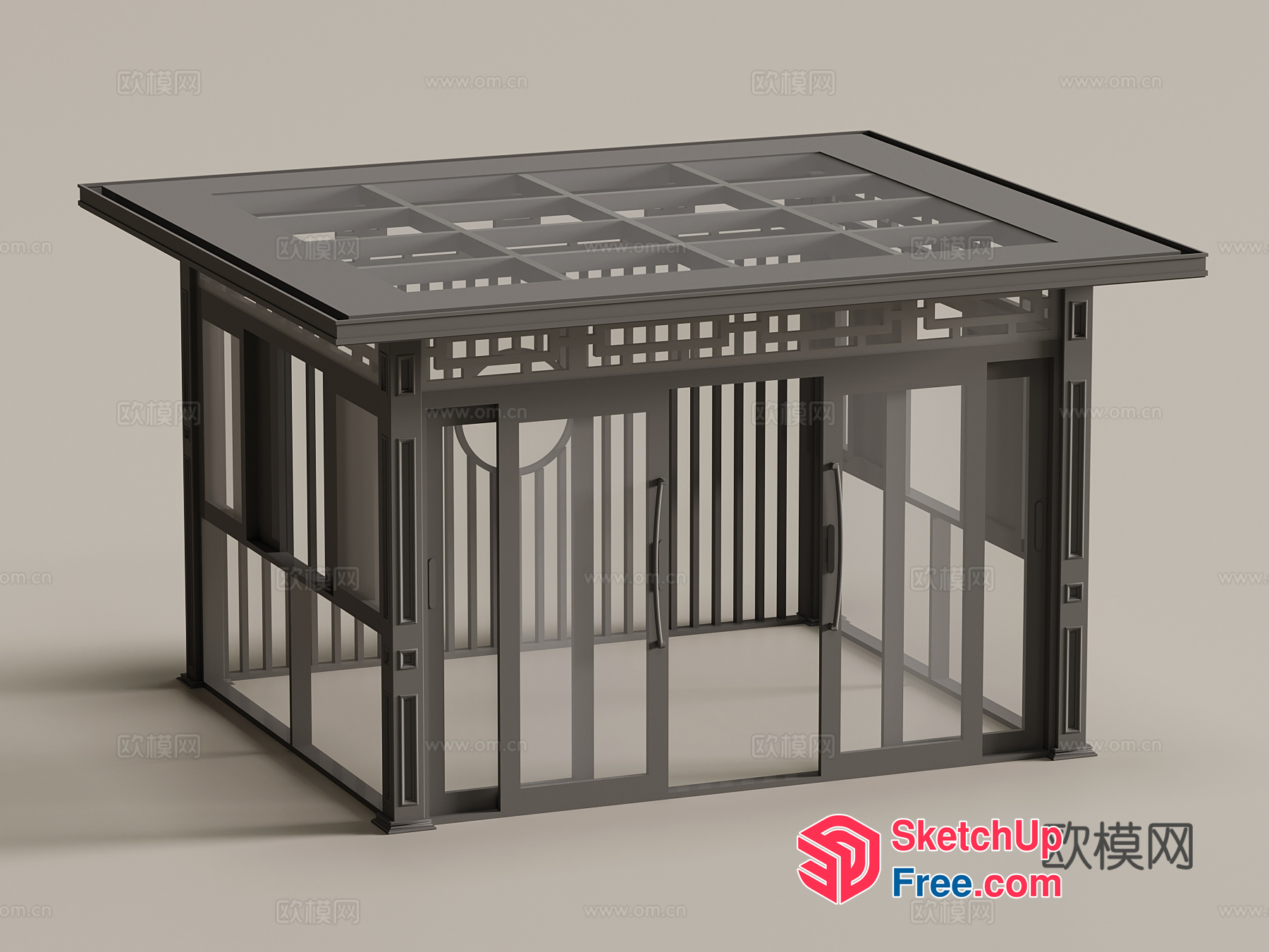 Glass Curtain Wall 3D SketchUp File