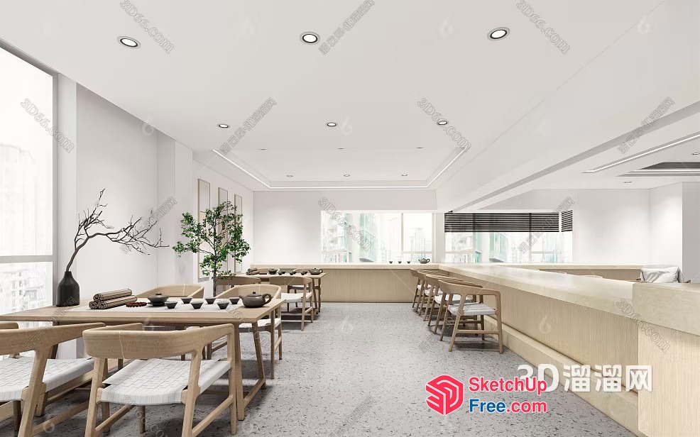 Modern Minimalist Dining Room Interior 3D SketchUp File