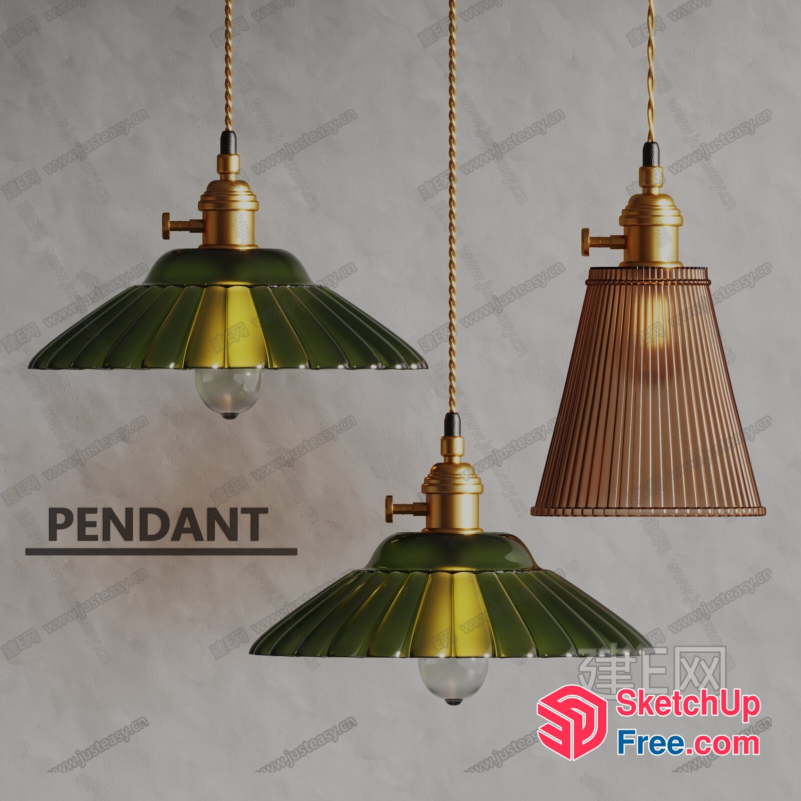 Pendant Lighting Fixtures 3D SketchUp File