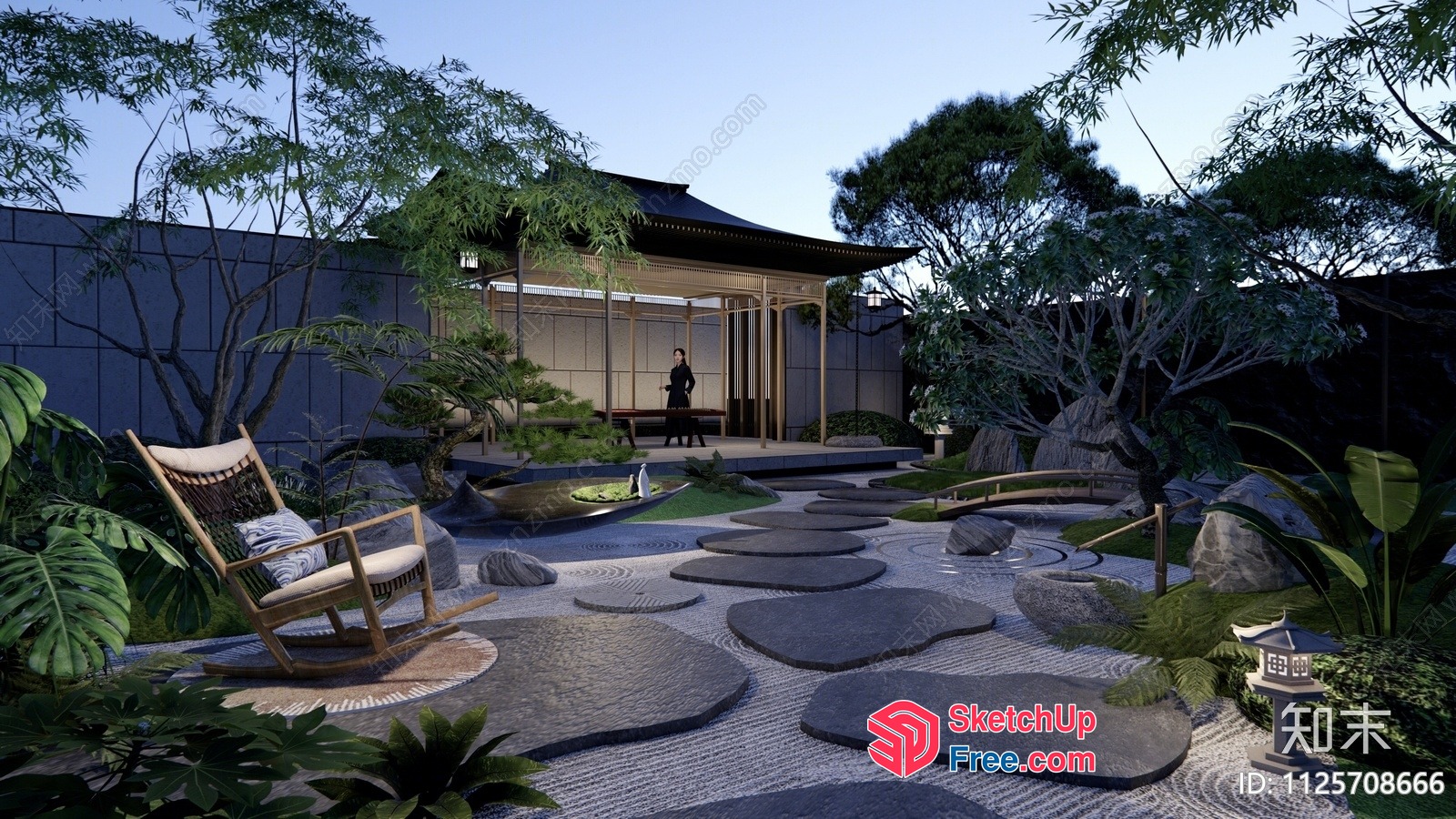 Serene Japanese-Inspired Garden Oasis 3D SketchUp File
