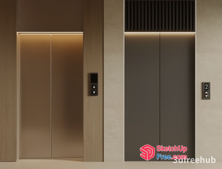 Elevator Doors And Control Panels 3D SketchUp File
