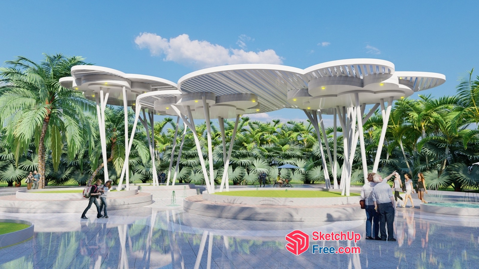 Modern Tropical Architecture 3D SketchUp File